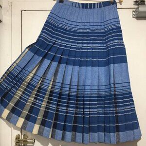VINTAGE HIGHLAND QUEEN REVERSIBLE WOOL PLAID PLEATED SKIRTS SIZE 10